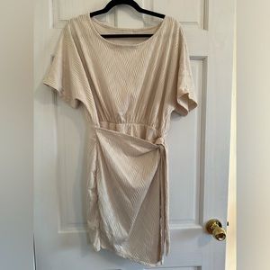 Cream wrap dress